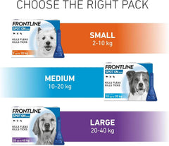 FRONTLINE Spot On Flea & Tick Treatment for Large Dog (20-40kg) 6 Pipettes